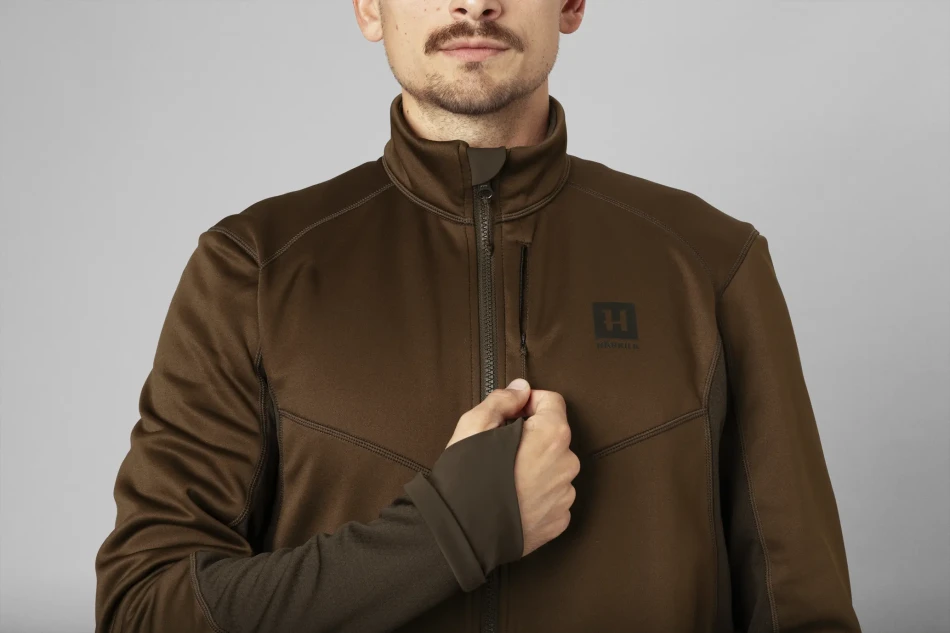 Harkila Scandinavian Fleece Jacket, kolor: Willow Green/Deep Brown