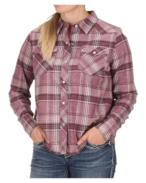 Wms Ruby River LS Shirt, kolor: 606 - Garnet Plaid