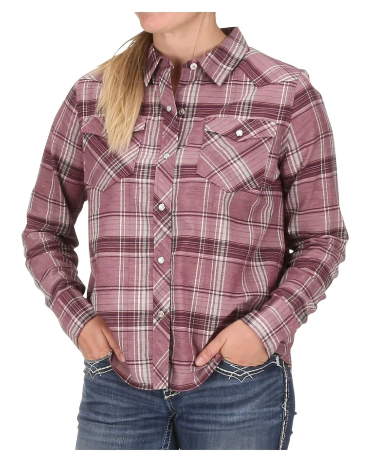 Wms Ruby River LS Shirt, kolor: 606 - Garnet Plaid