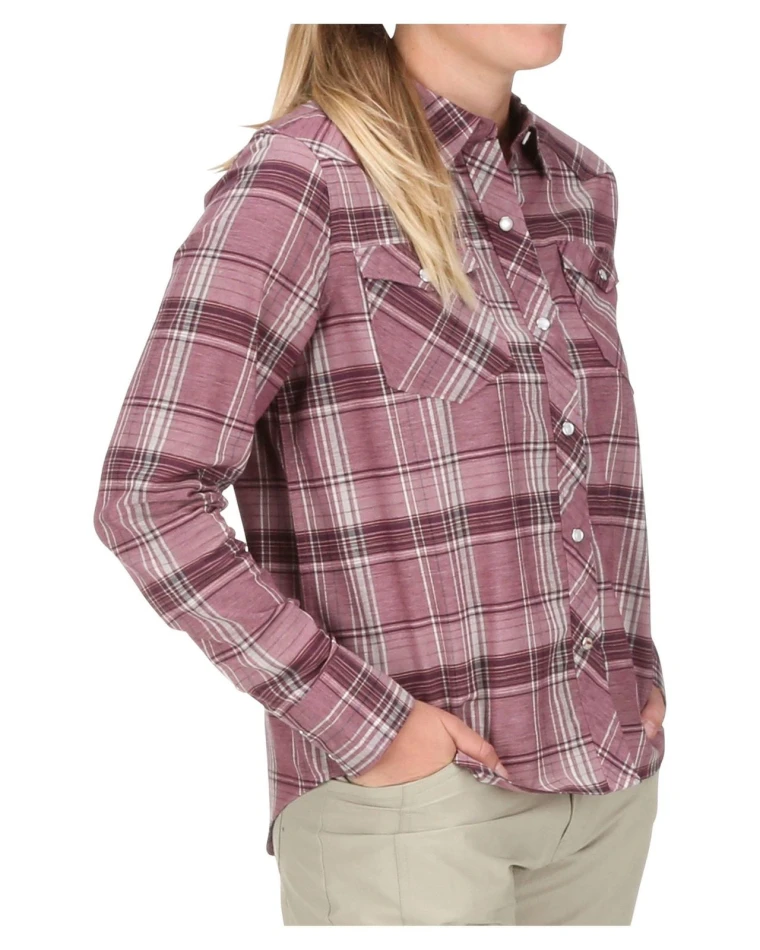 Wms Ruby River LS Shirt, kolor: 606 - Garnet Plaid