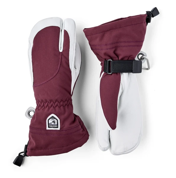 Heli Ski Female 3-finger, kolor: 590020 - Bordeaux / Offwhite