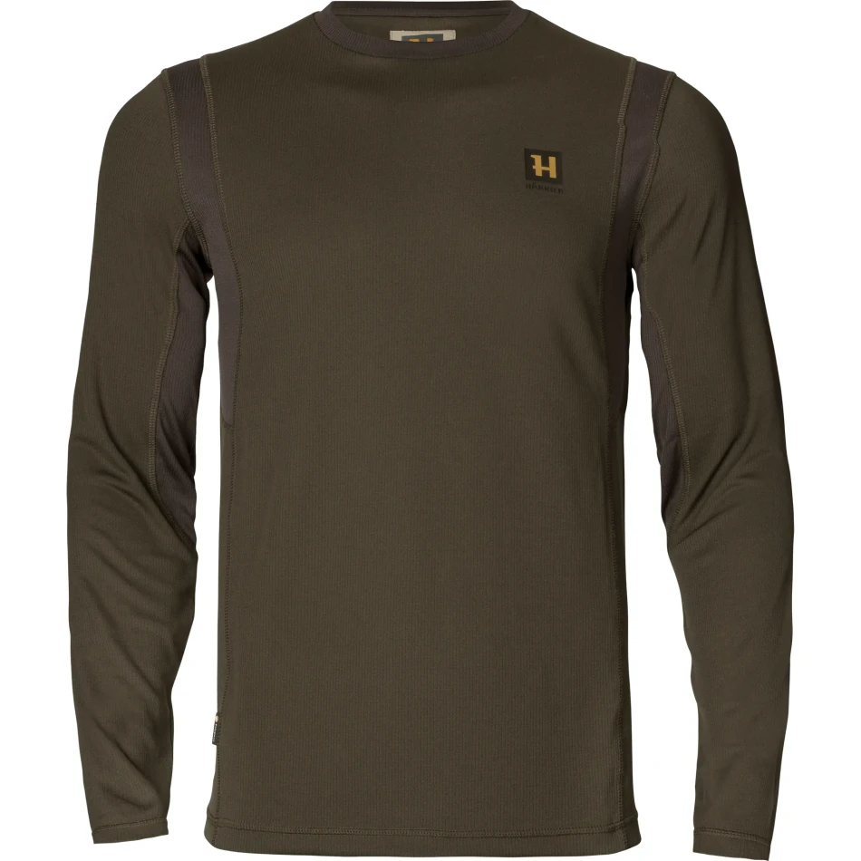Harkila Forest Hunter L/S T-shirt, kolor: Hunting Green/Shadow Brown