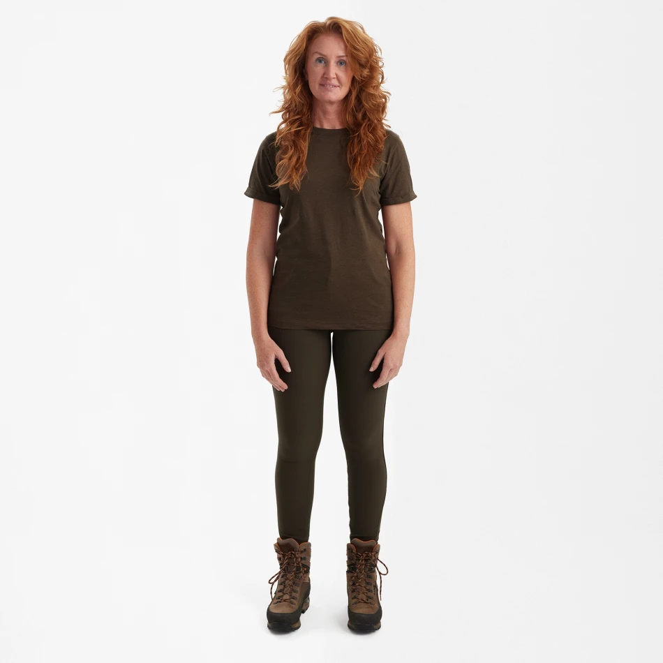 Ladies Basic Pack T-Shirt, kolor: 572 - Brown Leaf Melange
