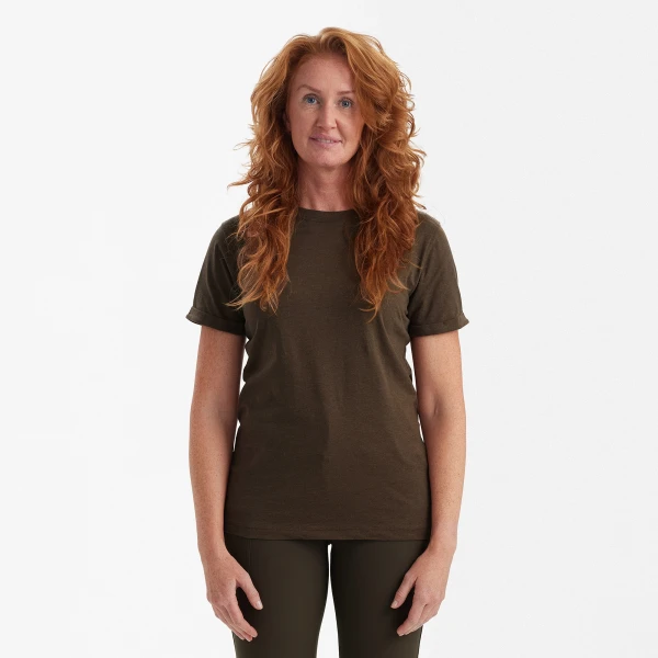 Ladies Basic Pack T-Shirt, kolor: 572 - Brown Leaf Melange