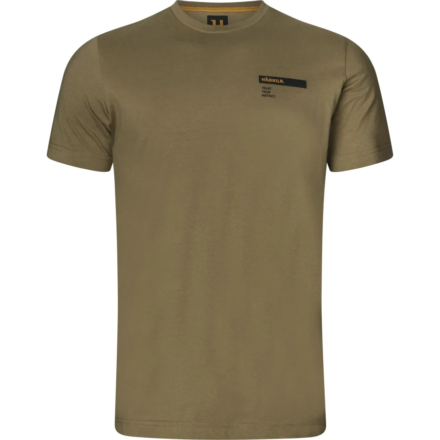 Harkila Logo Band S/S T-Shirt, kolor: Dark Antique Bronze