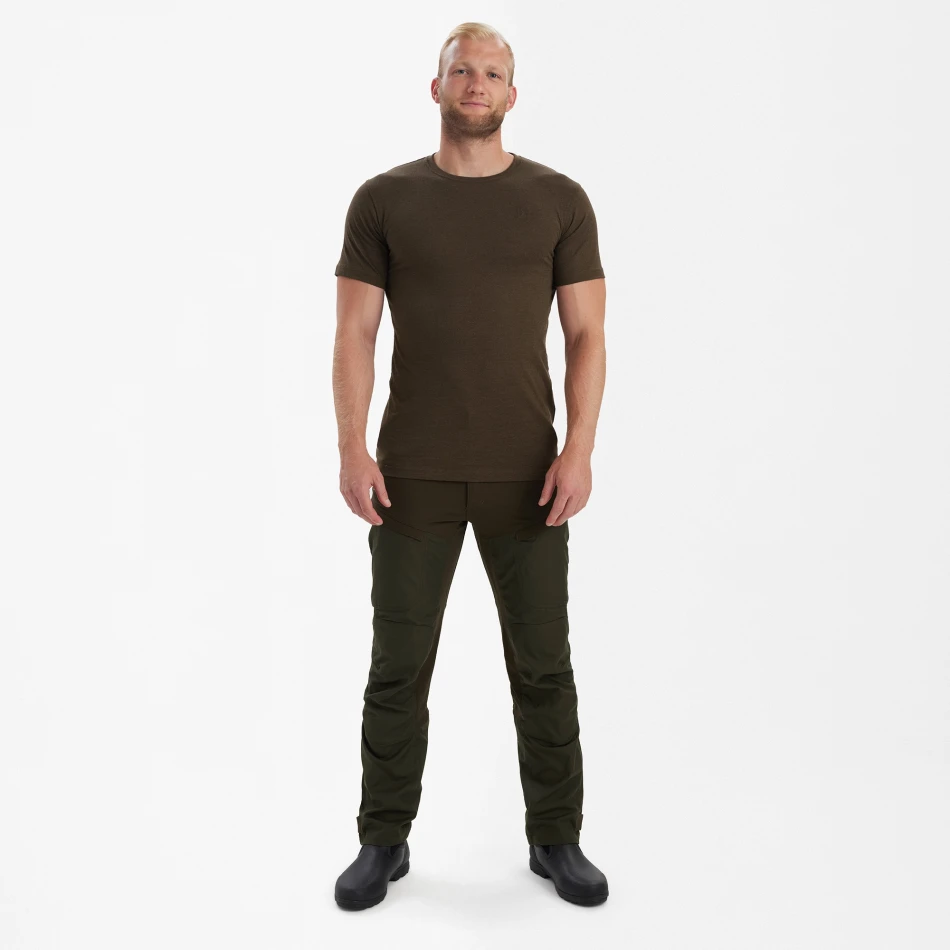 Basic 2-Pack T-Shirt, kolor:  572 - Brown Leaf Melange