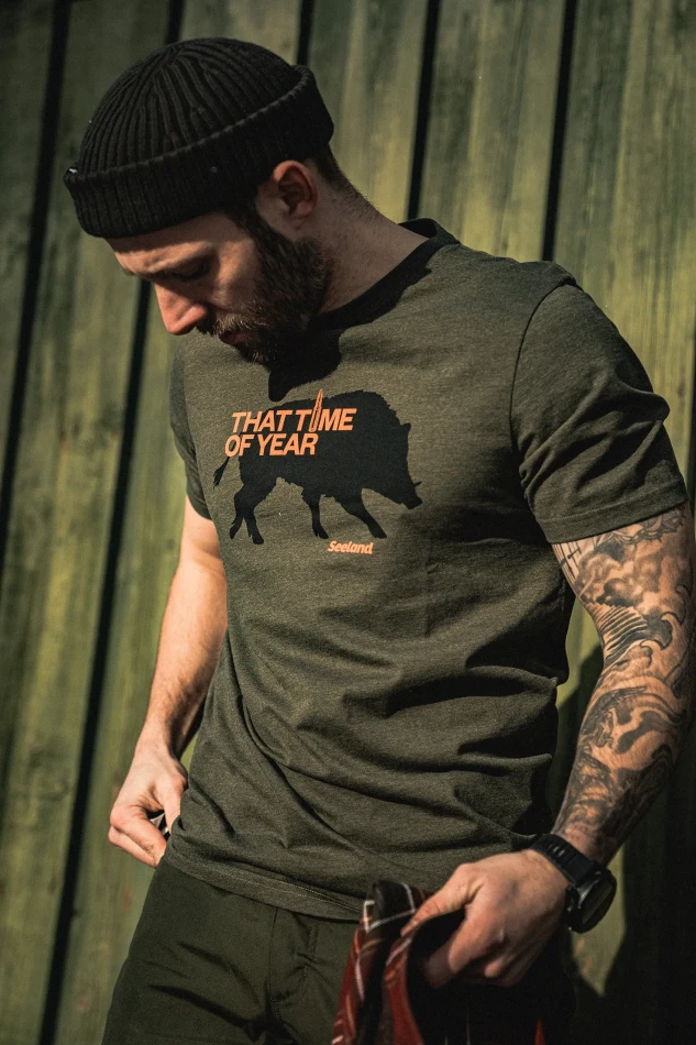 Seeland That Time T-Shirt, kolor: Pine Green Melange