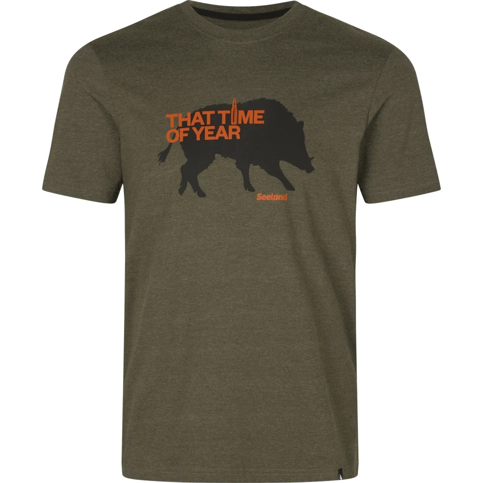 Seeland That Time T-Shirt, kolor: Pine Green Melange