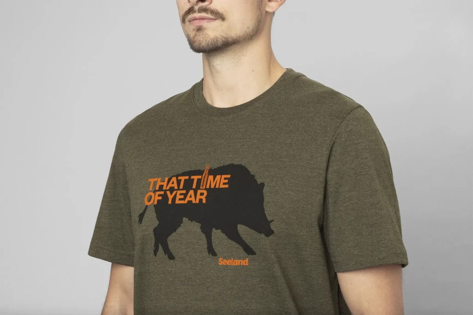 Seeland That Time T-Shirt, kolor: Pine Green Melange