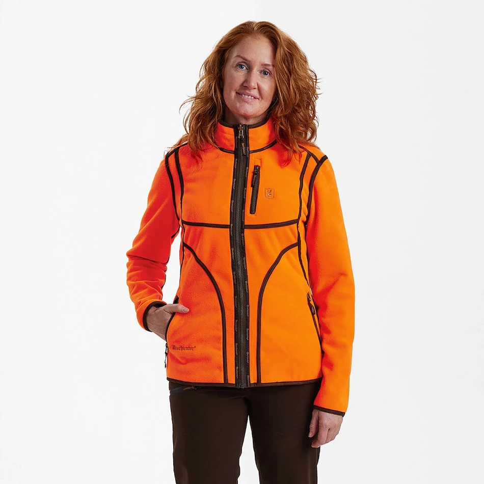 Lady Pam Bonded Fleece Jacket, kolor: 669 - Orange / pomarańczowa strona polarowa