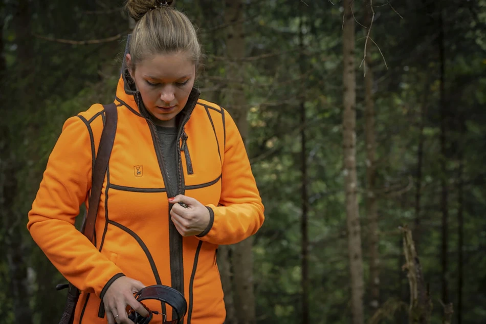 Lady Pam Bonded Fleece Jacket, kolor: 669 - Orange / pomarańczowa strona polarowa