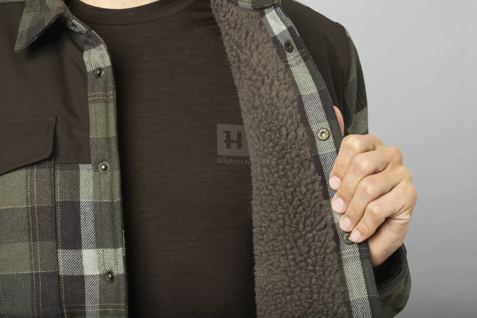 Harkila Asmund Insulated Wool Shirt Jacket, kolor: Willow Green/Phantom
