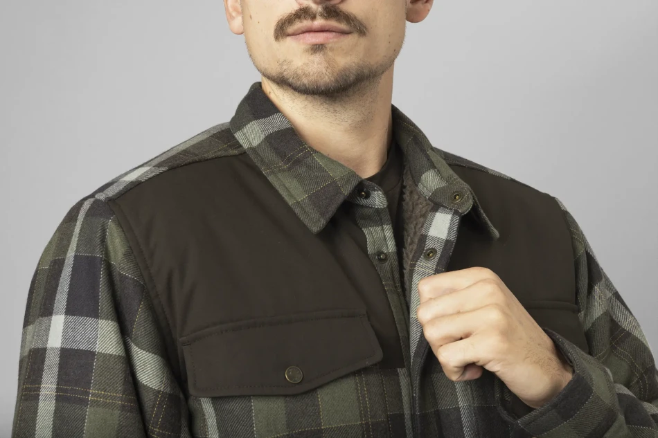Harkila Asmund Insulated Wool Shirt Jacket, kolor: Willow Green/Phantom