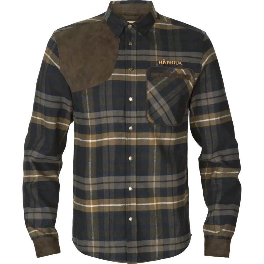 Harkila Jarne Shooting L/S Shirt, kolor: Dark Olive