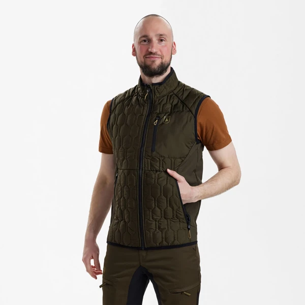 Mossdale Quilted Waistcoat, kolor: 361 - Forest Green - 2