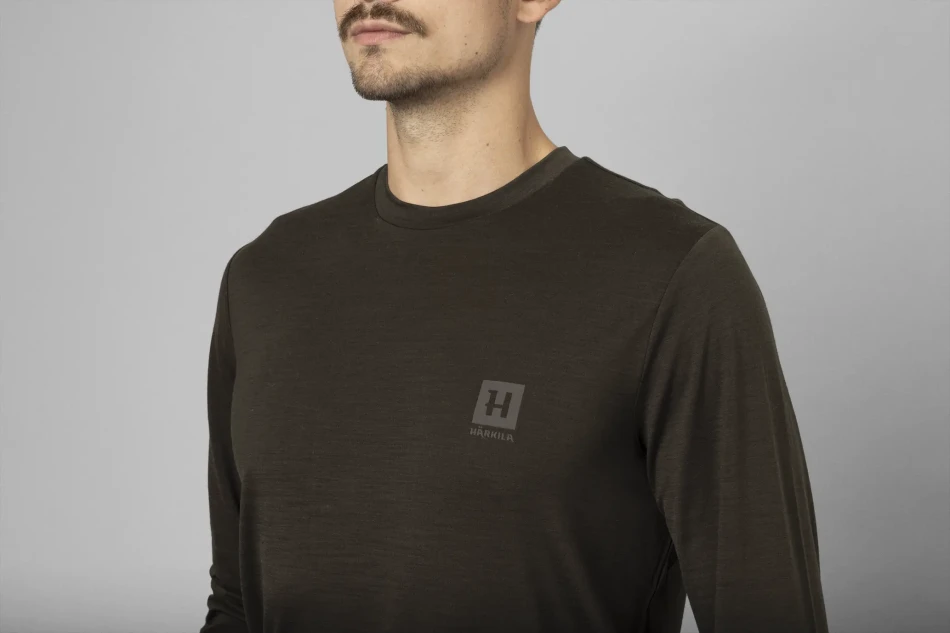 Harkila Base All Season L/S T-Shirt, kolor: Shadow Brown