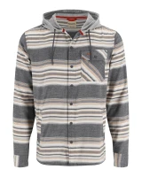 Santee Flannel Hoody: 1208 - Black / Slate Blanket Stripe