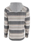 Santee Flannel Hoody: 1208 - Black / Slate Blanket Stripe