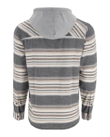 Santee Flannel Hoody: 1208 - Black / Slate Blanket Stripe