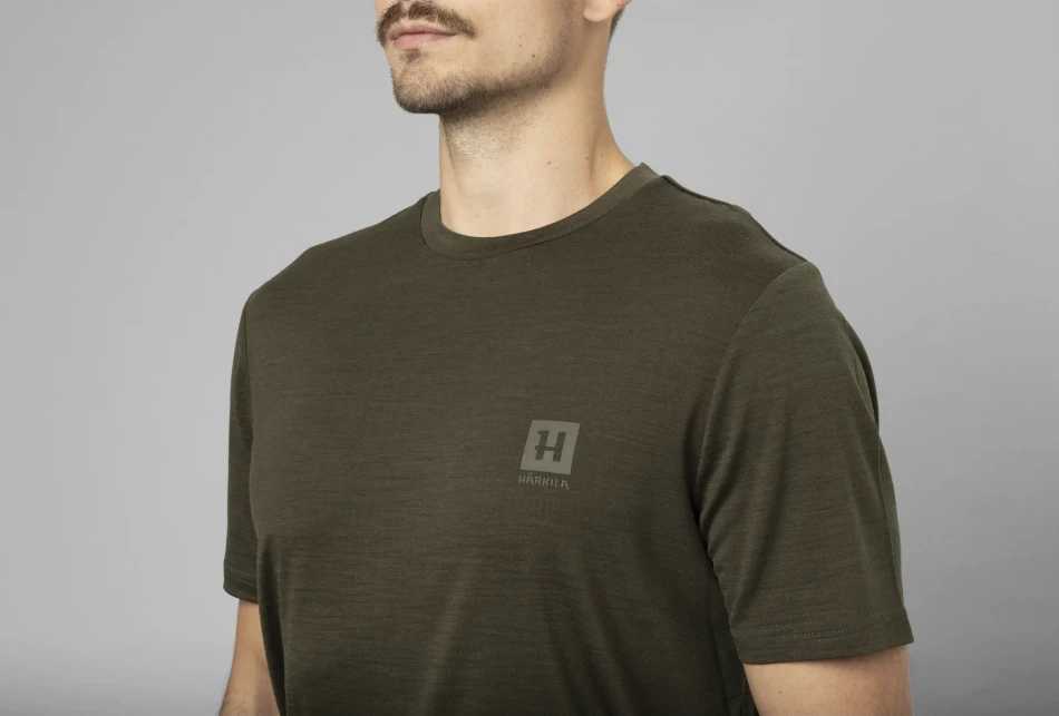 Harkila Base All Season S/S T-Shirt, kolor: Willow Green