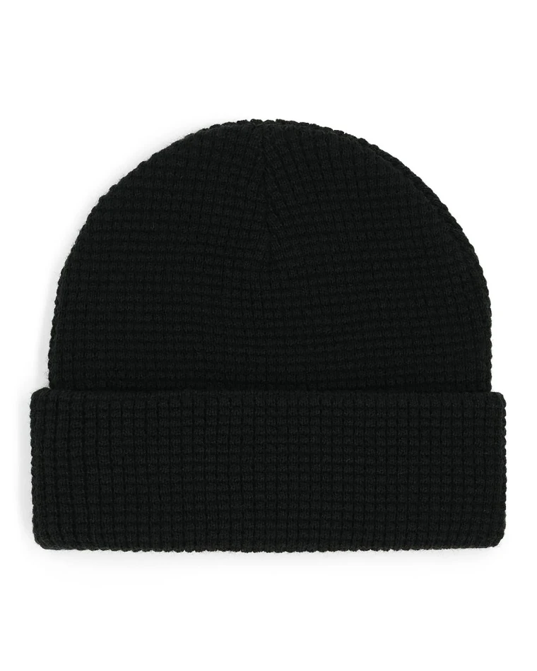 Everyday Waffle Knit Beanie, kolor: 001 - Black