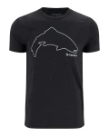 Trout Outline T-shirt, kolor: 1293 - Dark Gunmetal Heather - 1