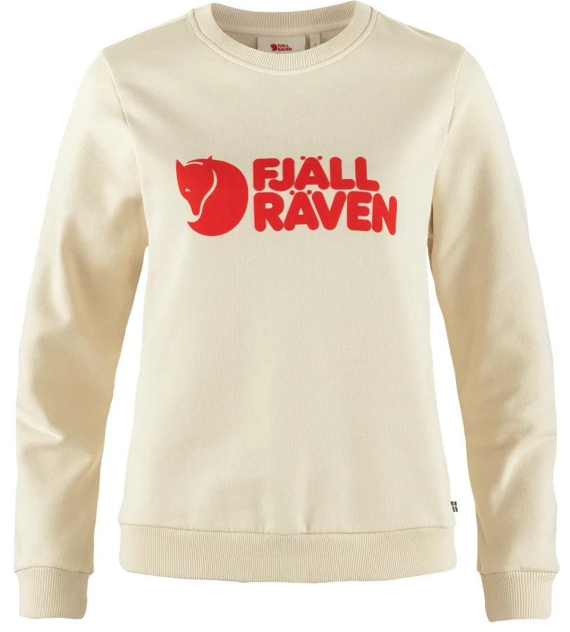Fjallraven Logo Sweater W, kolor: 113-214 - Chalk White-Flame Orange