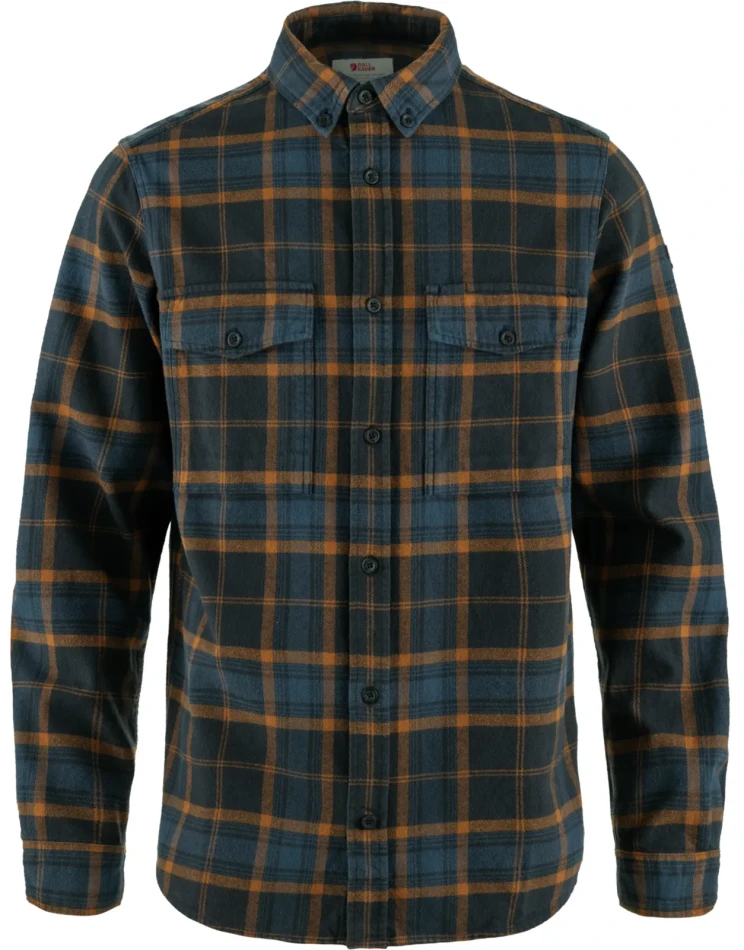 Ovik Twill Shirt, kolor: 555-230 - Dark Navy-Chestnut