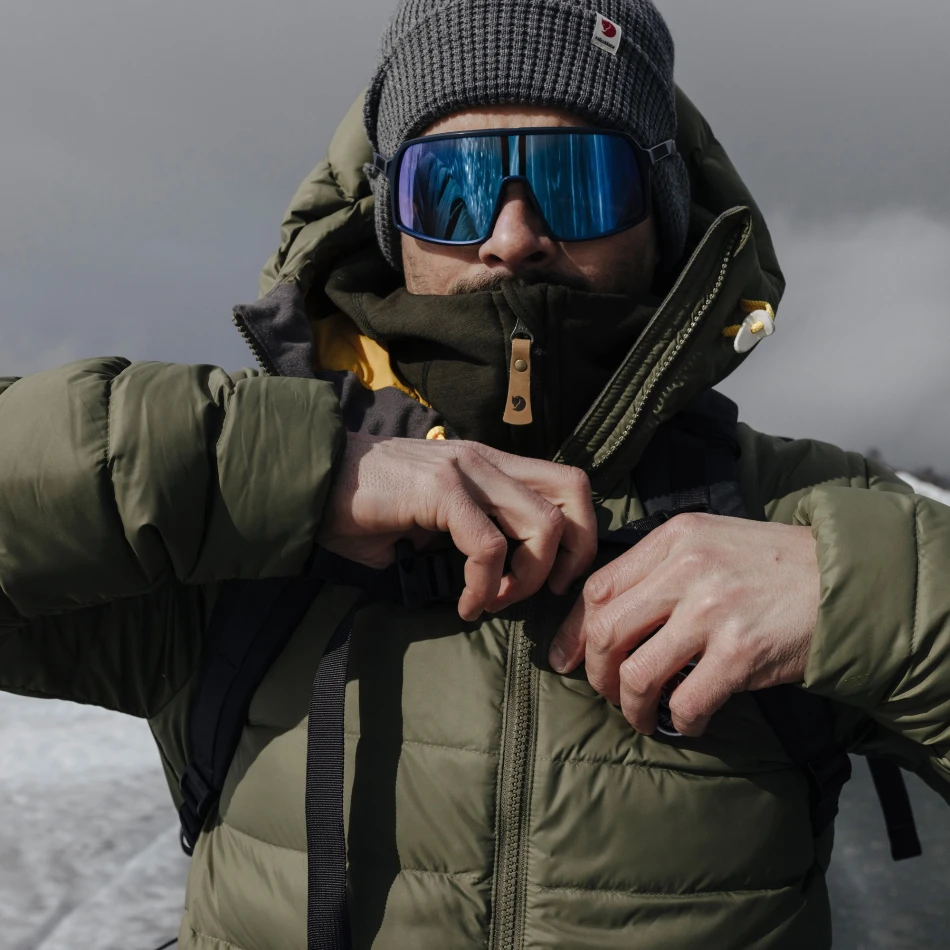 Expedition Pack Down Hoodie, kolor: 620-161 - Green-Mustard Yellow