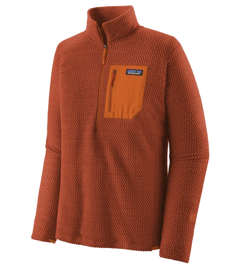Men's R1 Air zip-Neck, kolor: Burnished Red