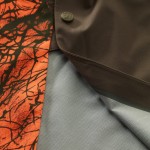 Lappland Eco Shell Poncho, kolor: 633-211 Dark Olive-Burnt Orange