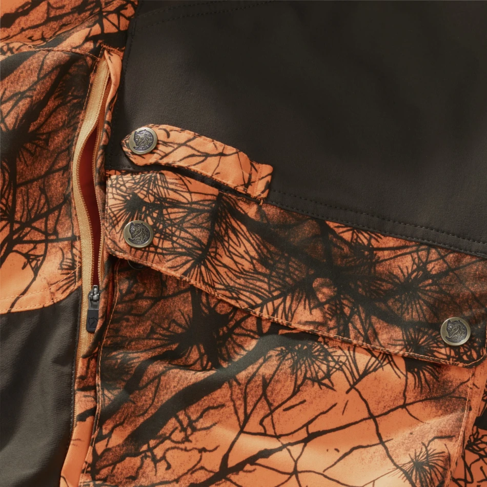 Fjallraven Lappland Hybrid Trousers Camo, kolor: 211 - Orange Camo, fot. nr 5.