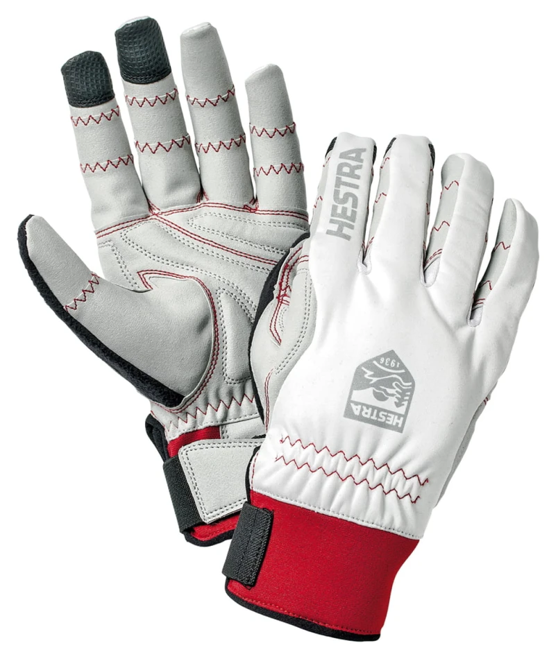 Hestra Ergo Grip Long, kolor: 030320 - Ivory & Light Grey