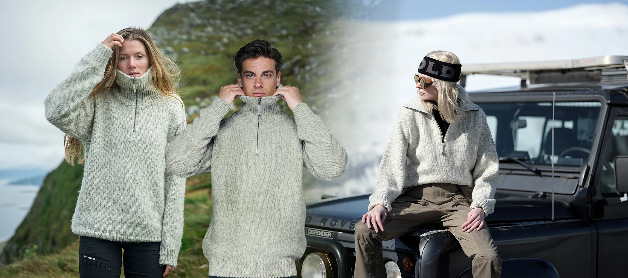 sweter devold nansen wool zip neck