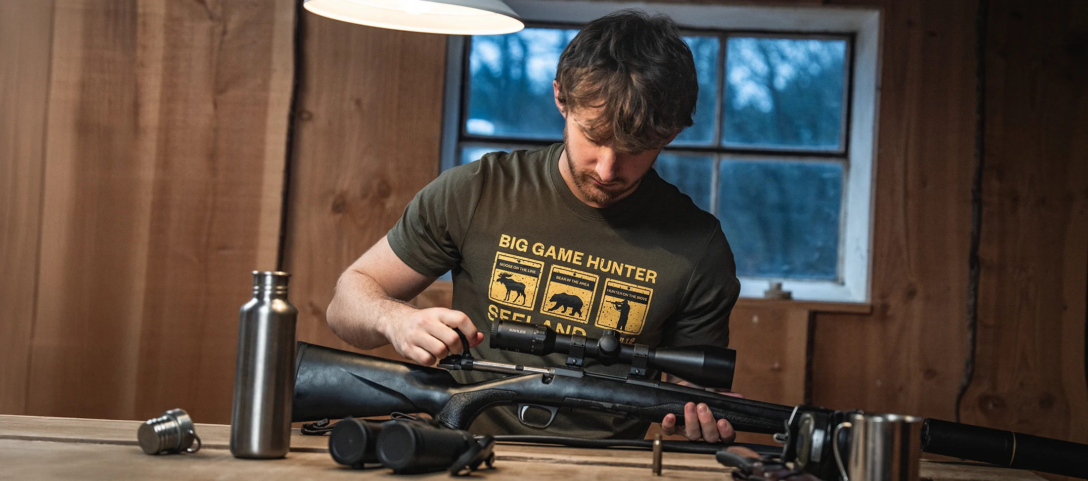 koszulka myśliwska seeland caution t-shirt