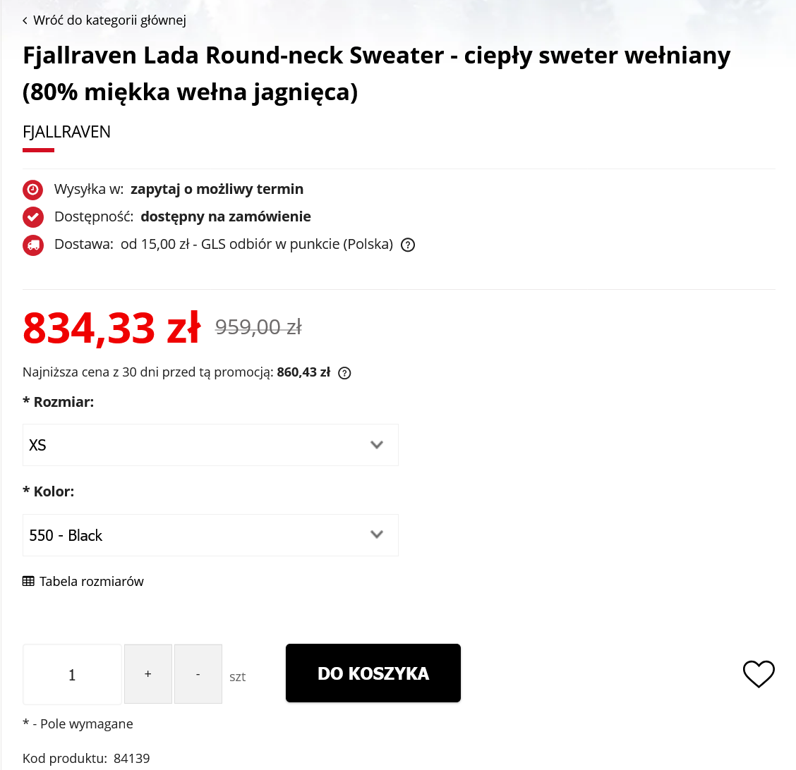 Informacja o dostępności produktu dostępnego na zamówienie oraz czasie realizacji widoczna w karcie produktu hunt-fish.eu