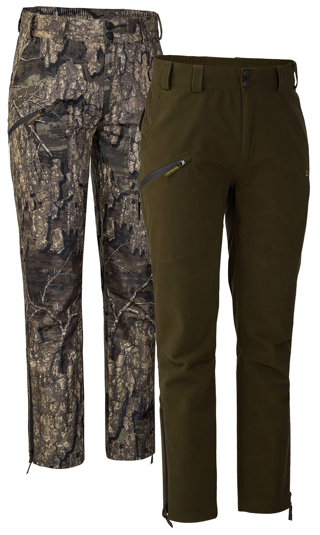 thumbnail image 2 of Hunter Outdoor Gamekeeper Trousers – Olive, Men’s, TPU Lined, Straight Leg, Zip & Button, Machine Washable 2 of 6